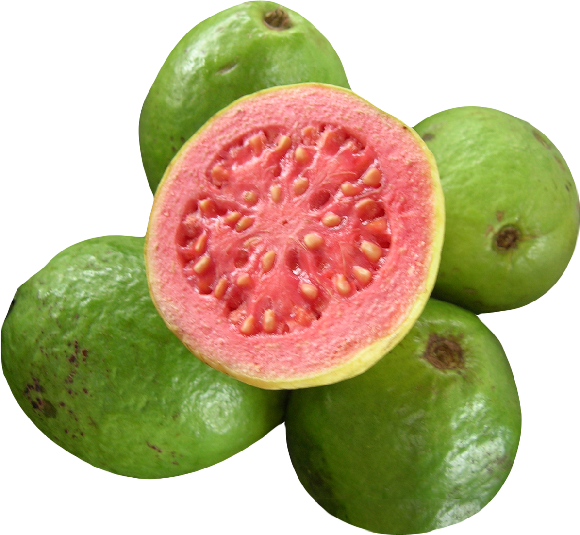 Fresh Guava Fruit Half Cut