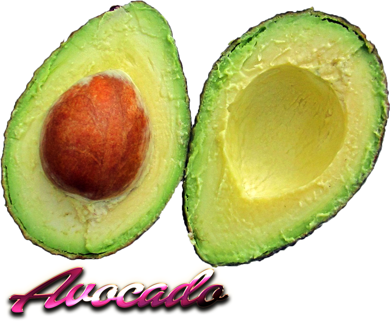 Fresh Halved Avocado With Seed