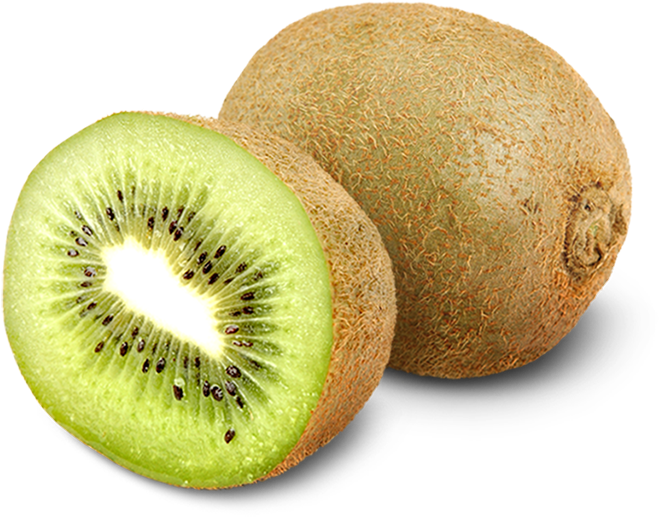 Fresh Kiwi Fruit Halvedand Whole