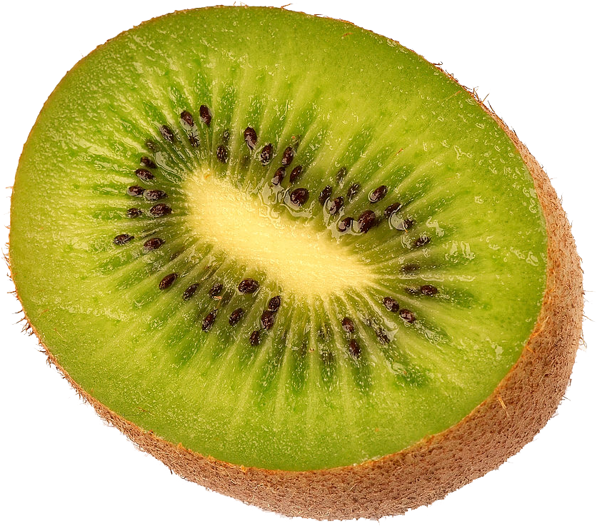 Fresh Kiwi Slice Closeup.png