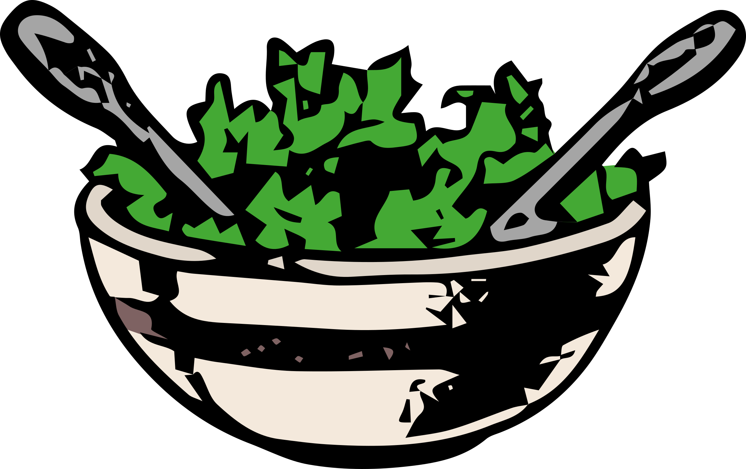 Fresh Lettuce Salad Bowl Illustration