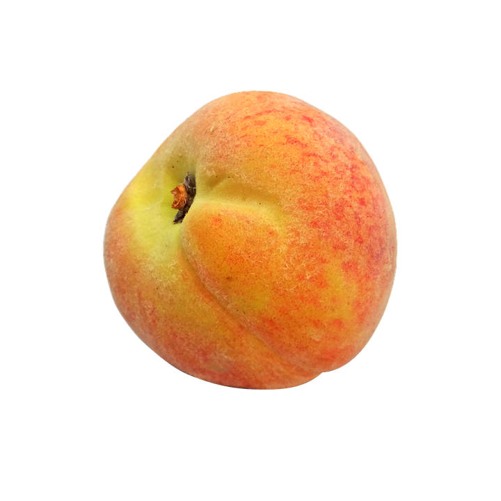 Fresh Peach Isolated Background