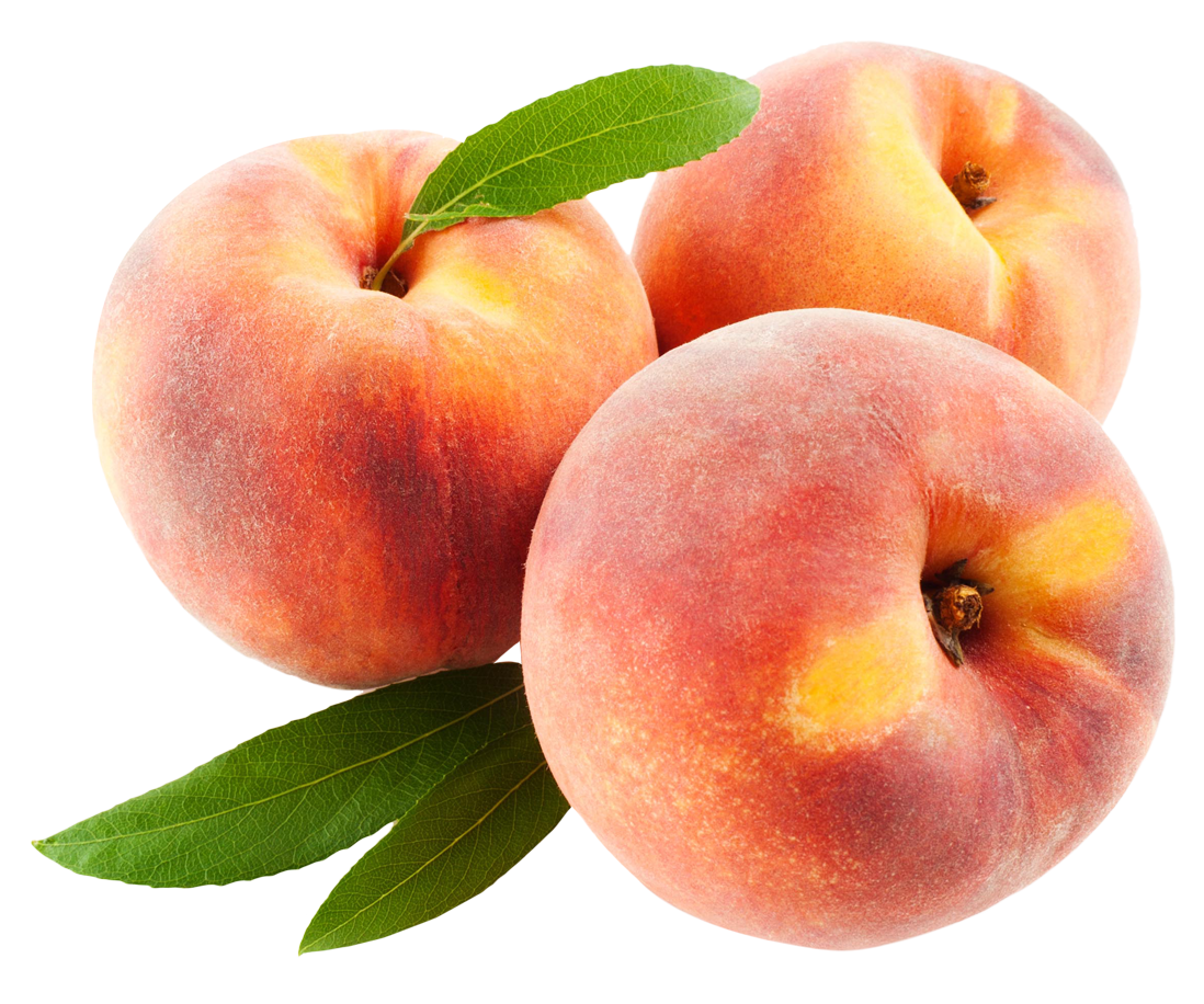 Fresh Peaches Isolated Background