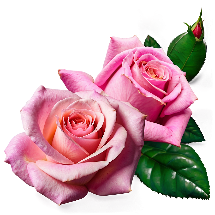 Fresh Pink Roses Collection Png Bem60