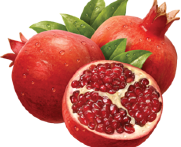 Fresh Pomegranateand Half Cut With Seeds