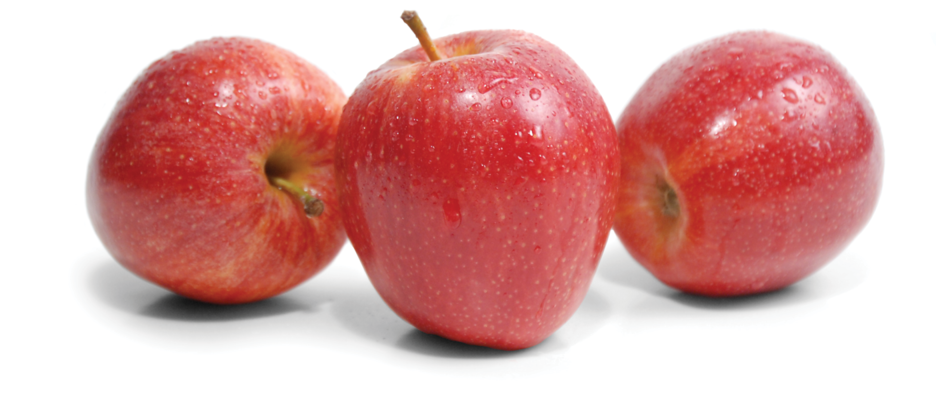 Fresh Red Apples White Background