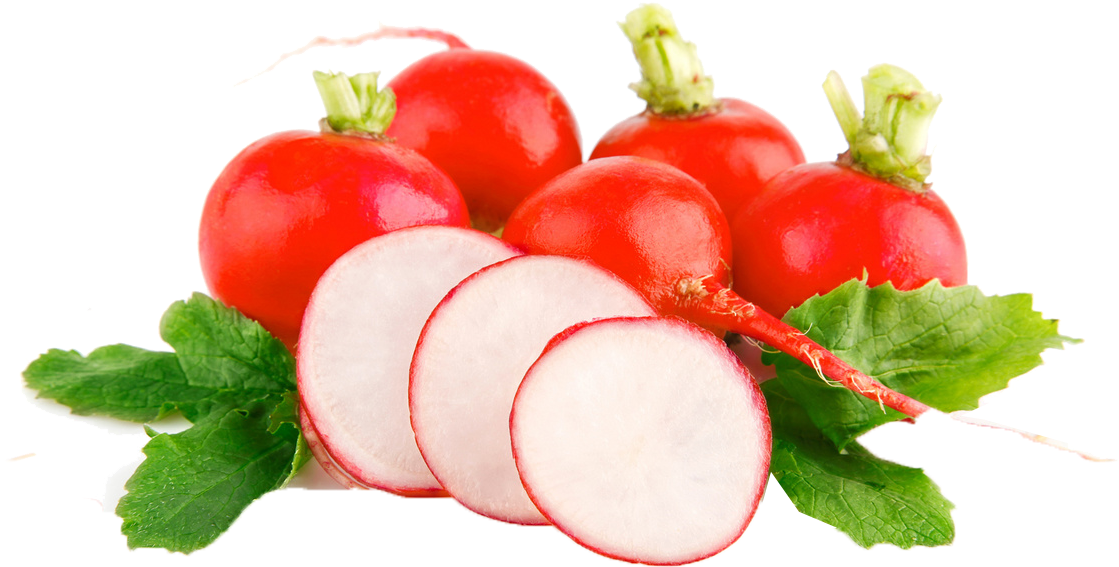 Fresh Red Radisheswith Slices.png