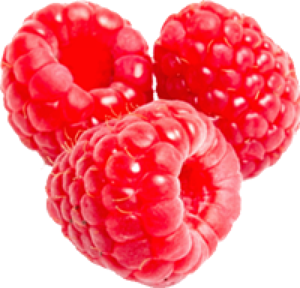 Fresh Ripe Raspberries Cluster.png