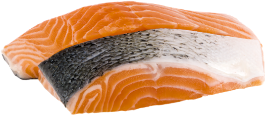 Fresh Salmon Steak Isolated