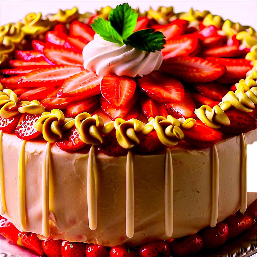 Fresh Strawberry Cake Png Saj69