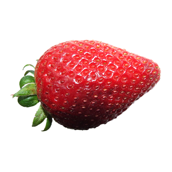 Fresh Strawberryon Black Background