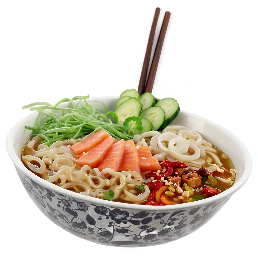 Fresh Vegetable Ramen Bowl Png 94