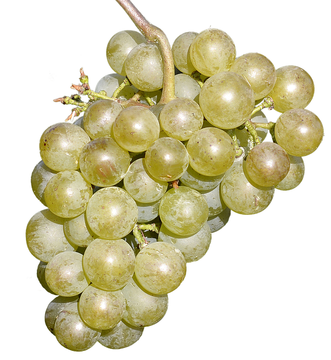 Fresh White Grapes Cluster.png