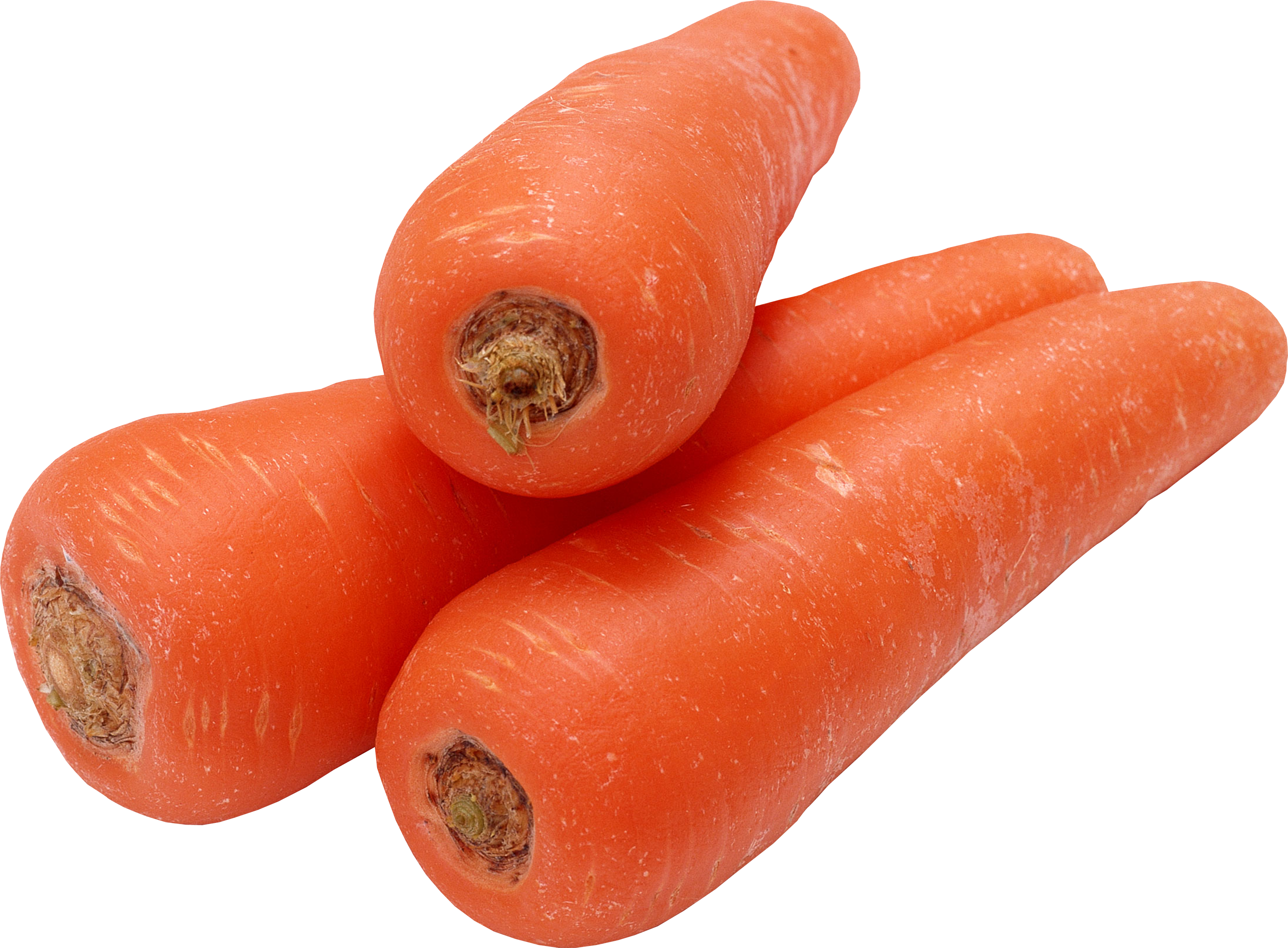 Fresh Whole Carrots Isolated