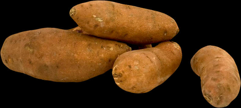 Fresh Whole Potatoes Isolated