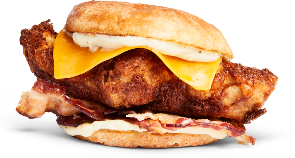 Fried Chicken Cheese Bacon Sandwich