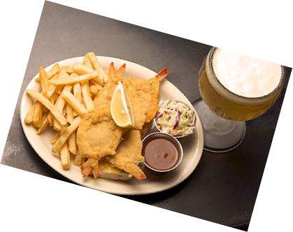 Fried Fish Platterwith Beer