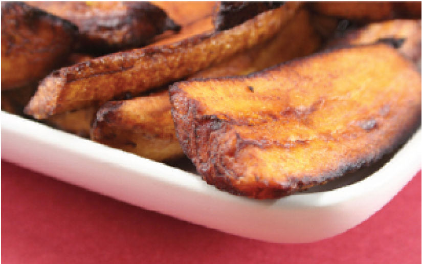 Fried Plantain Dish Closeup