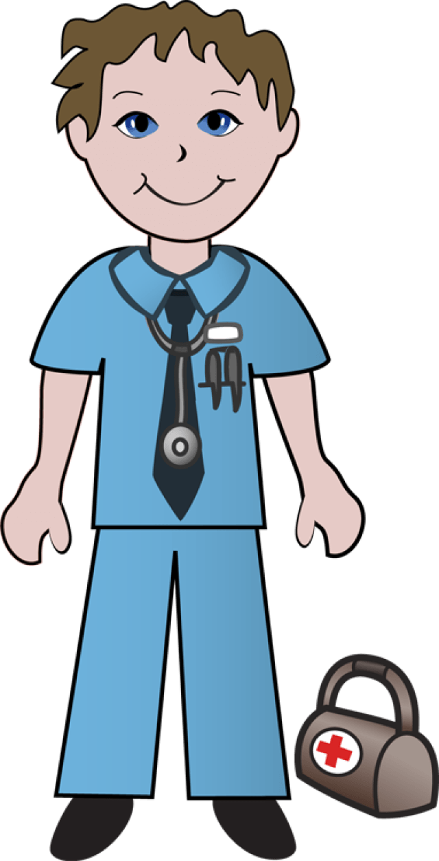 Friendly Cartoon Doctorwith Medical Bag