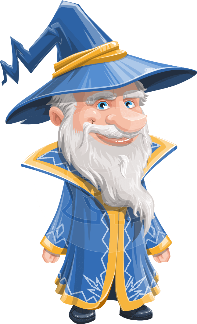 Friendly Cartoon Wizard