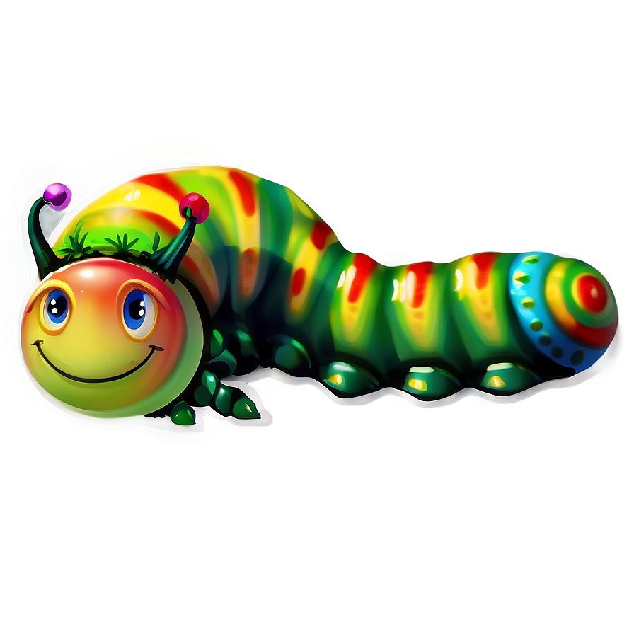 Friendly Caterpillar Character Png Jva27