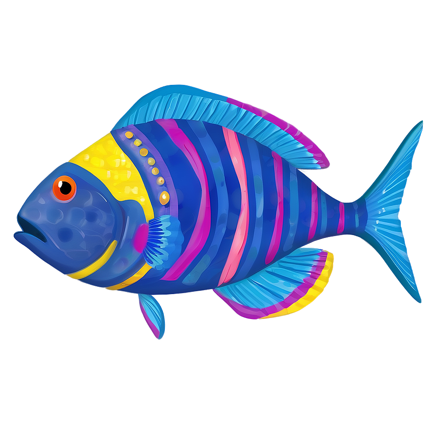 Friendly Fish Character Png 06292024