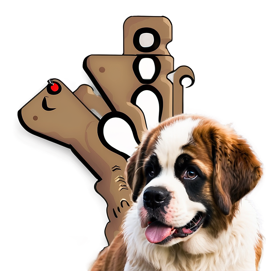 Friendly St Bernard Greeting Png Max31