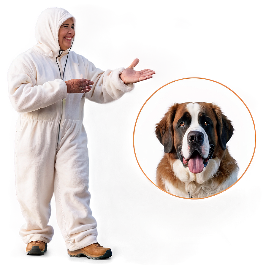 Friendly St Bernard Greeting Png Mew