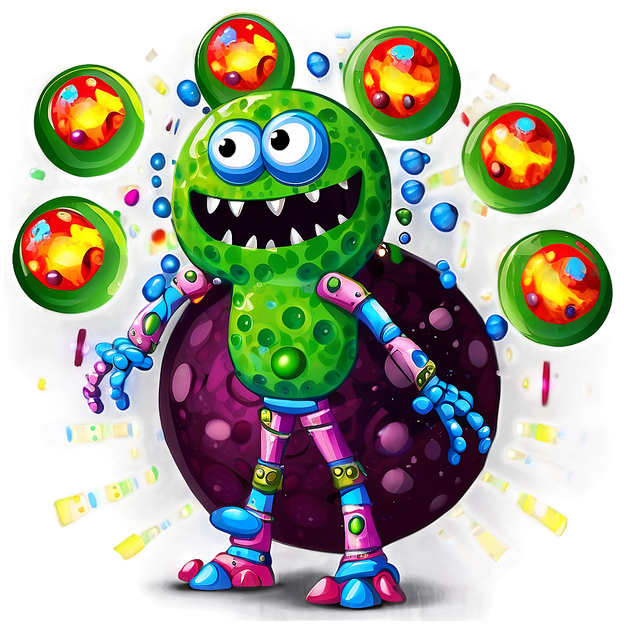 Friendly Virus Cartoon Png Cfj