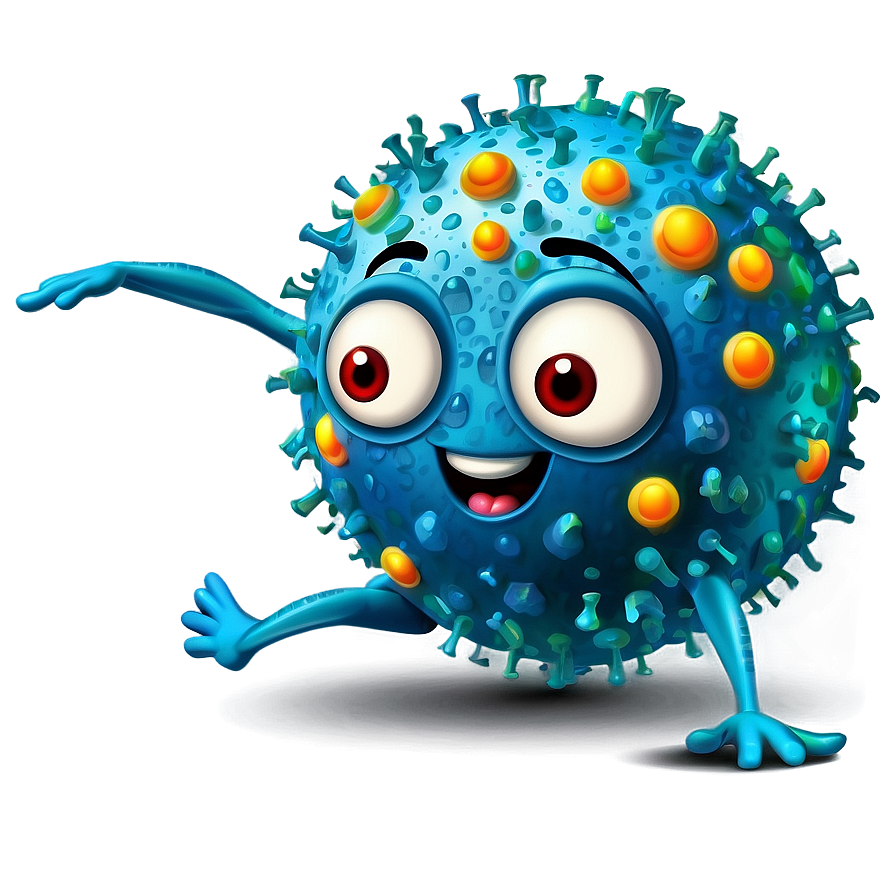 Friendly Virus Cartoon Png Lbp12