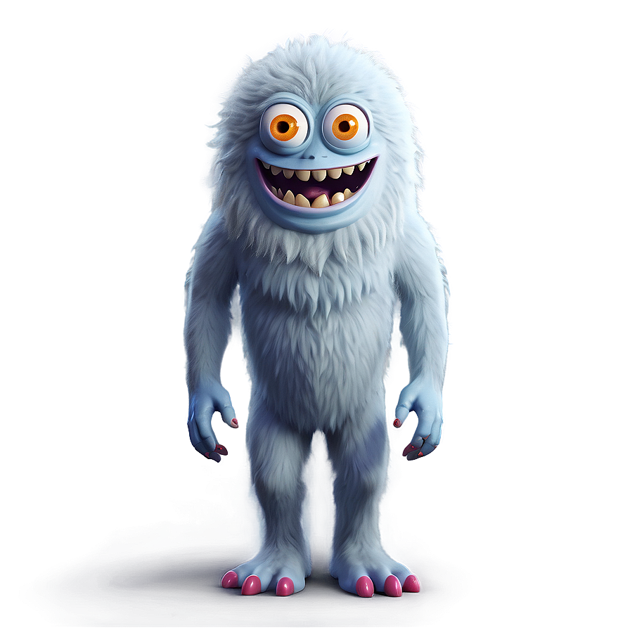 Friendly White Monster Character Png 91