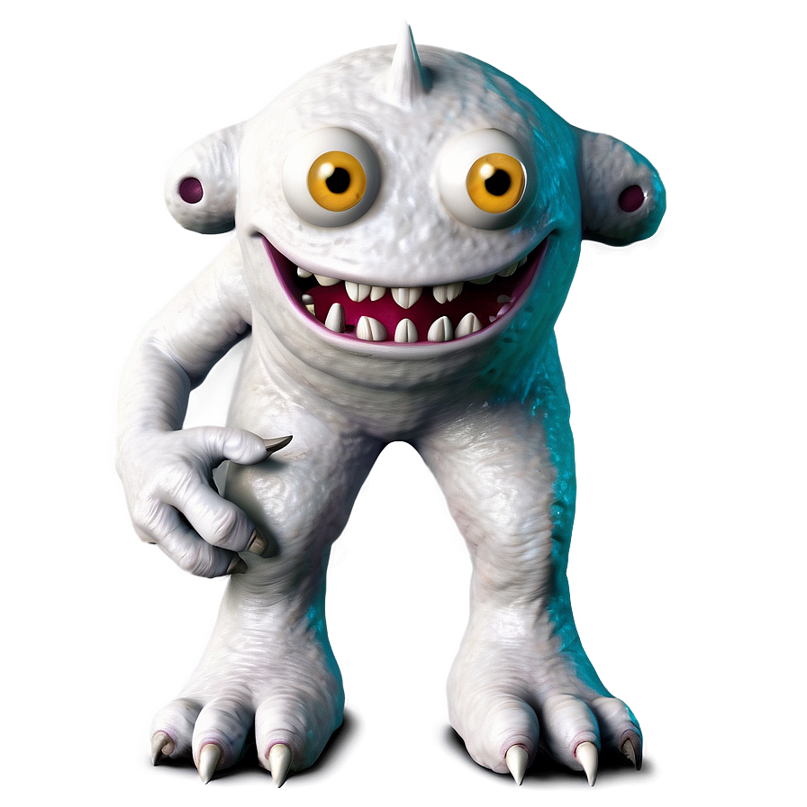 Friendly White Monster Png Poo50