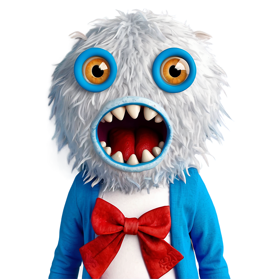 Friendly White Monster Png Yhe58