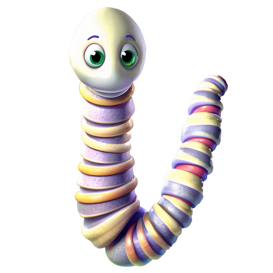 Friendly Worm Character Png 3