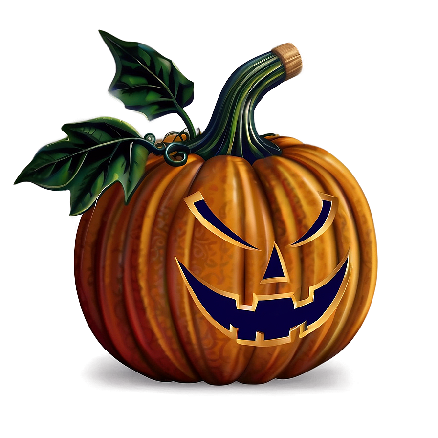 Frightening Pumpkin Illustration Png Nnt