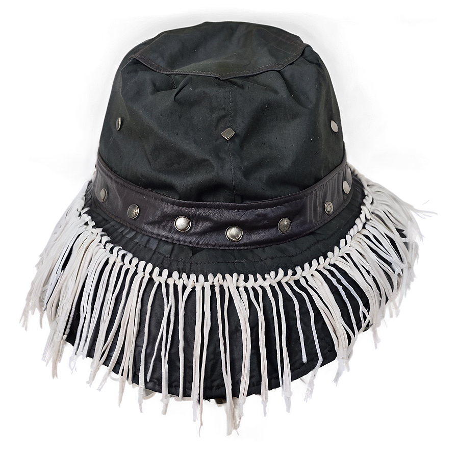 Fringed Bucket Hat Png 3