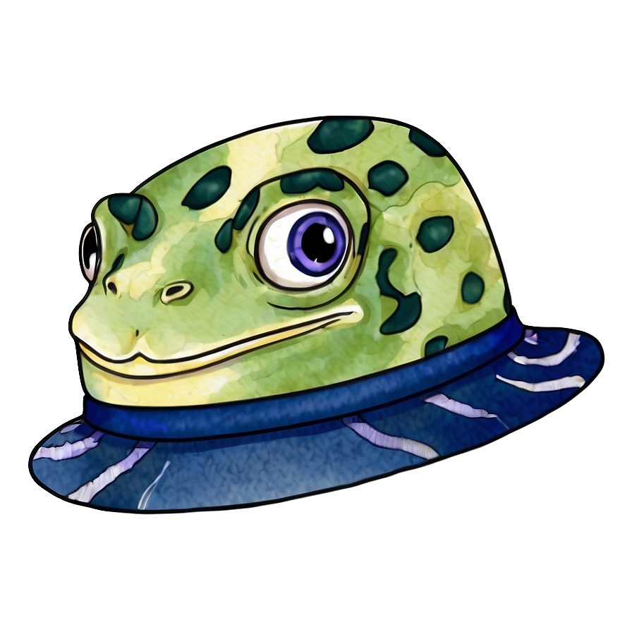 Frog Hat In Watercolor Png 06272024