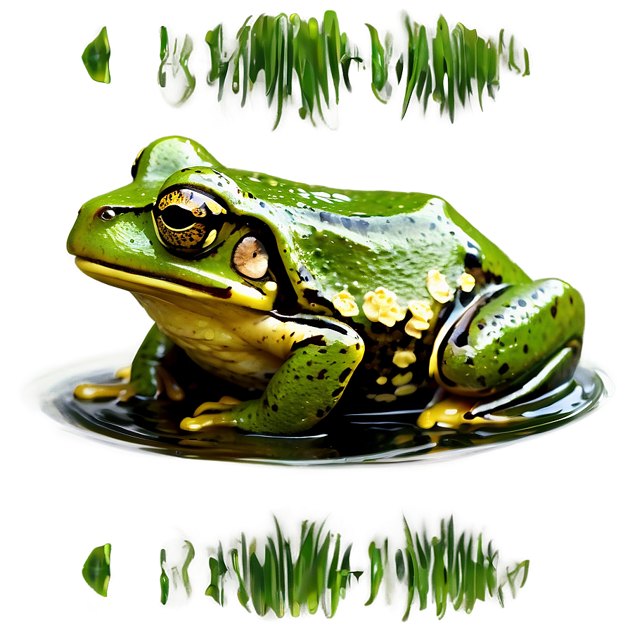 Frog In Pond Clipart Png Qxp50