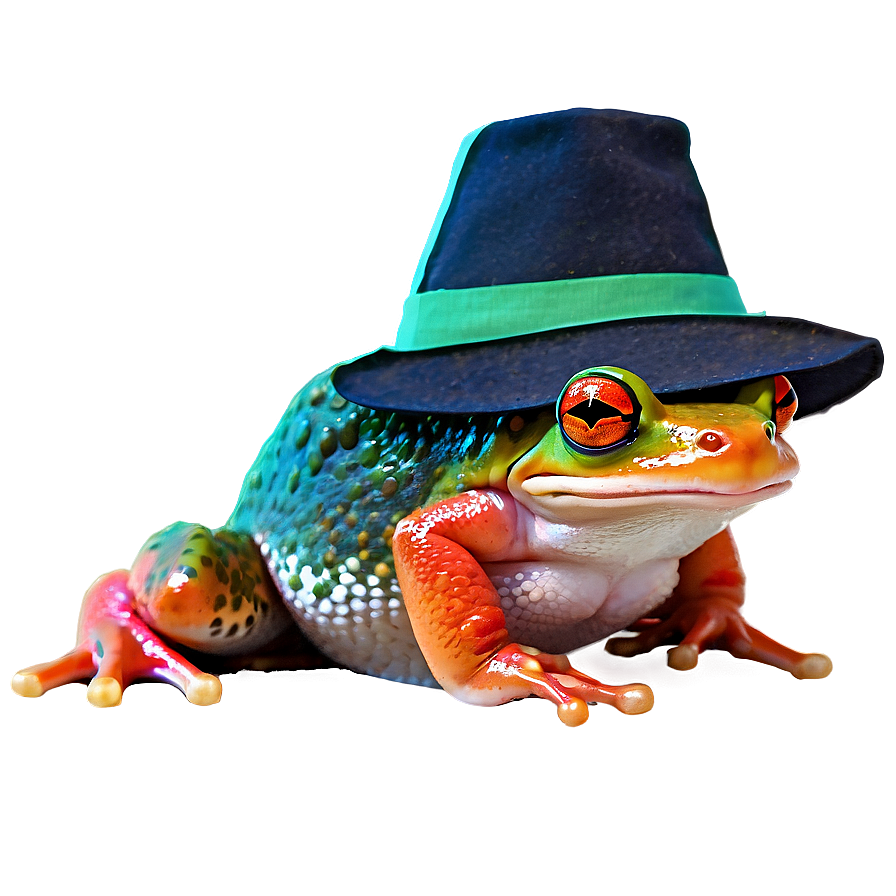 Frog In Witch Hat Png 05032024