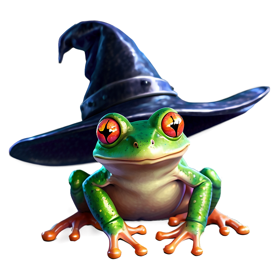 Frog In Witch Hat Png Hsw