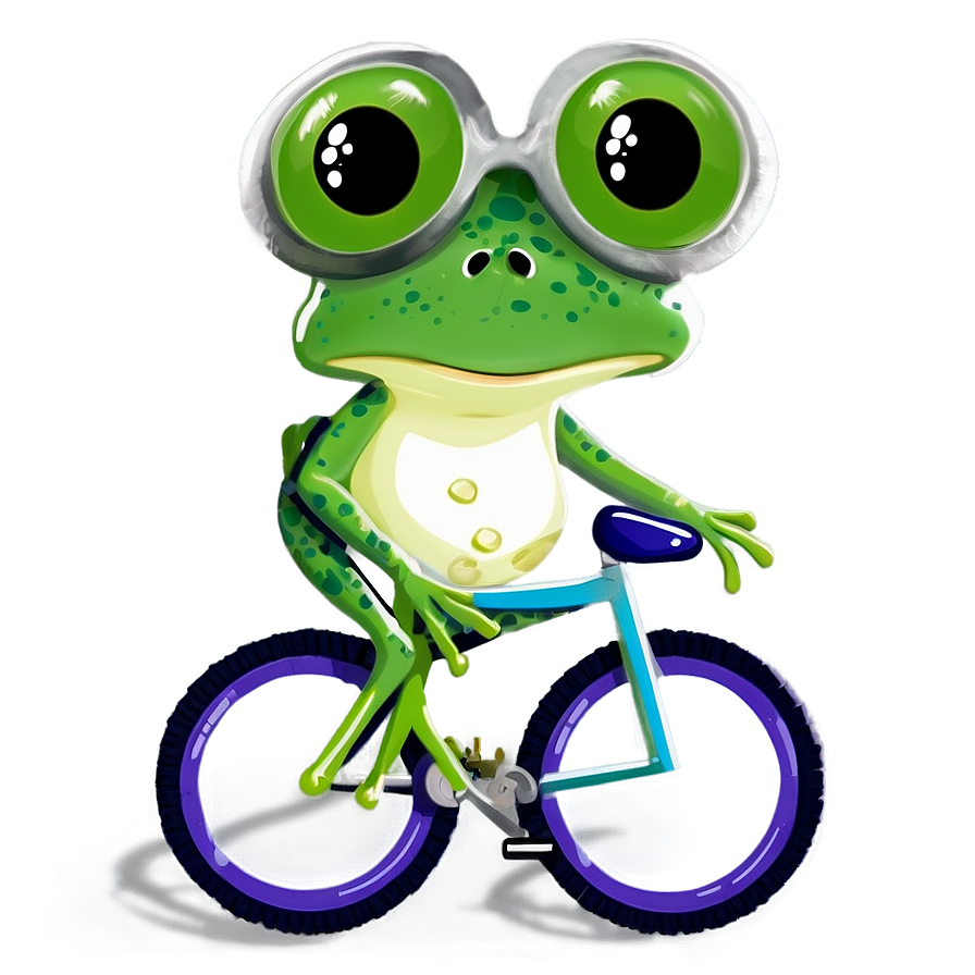 Frog On Bicycle Png 58