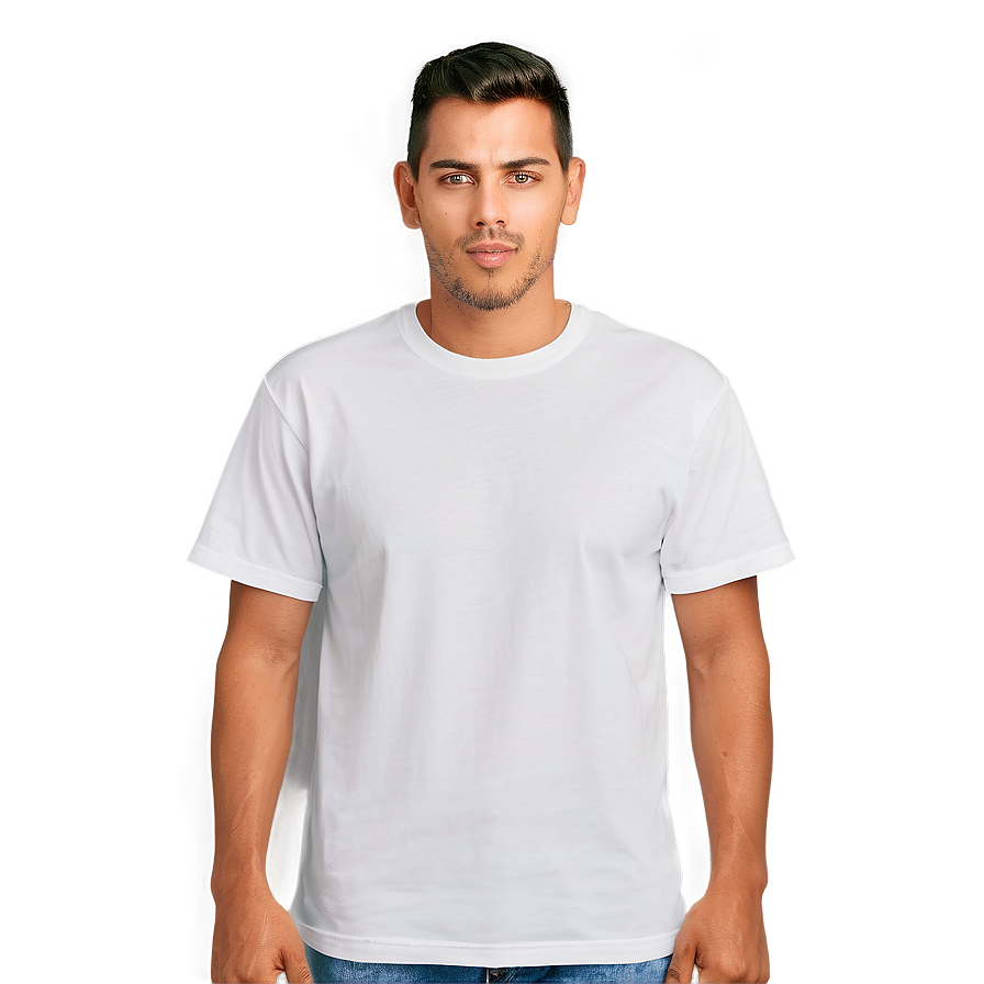 Front View White T-shirt Mockup Png Ruw