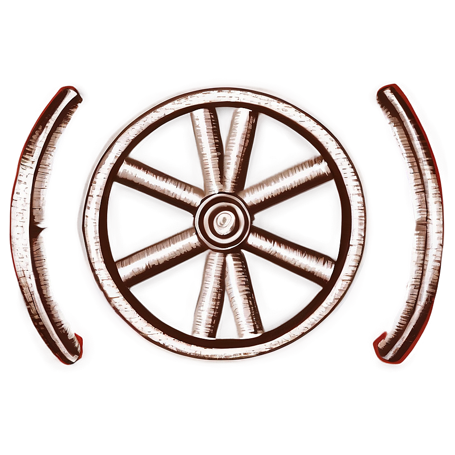 Frontier Wagon Wheel Outline Png 82