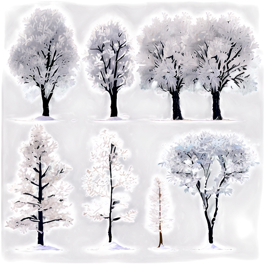 Frost Covered Snow Trees Png 38