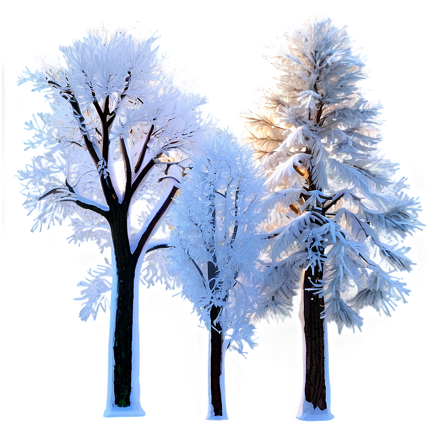 Frost Covered Snow Trees Png Ycj