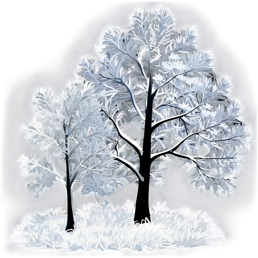 Frost Covered Winter Trees Png Lsf