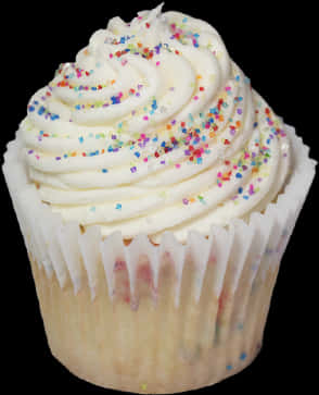 Frosted Cupcakewith Sprinkles