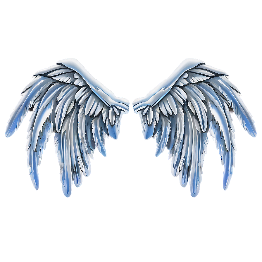 Frosty Angel Wings Pattern Png 94