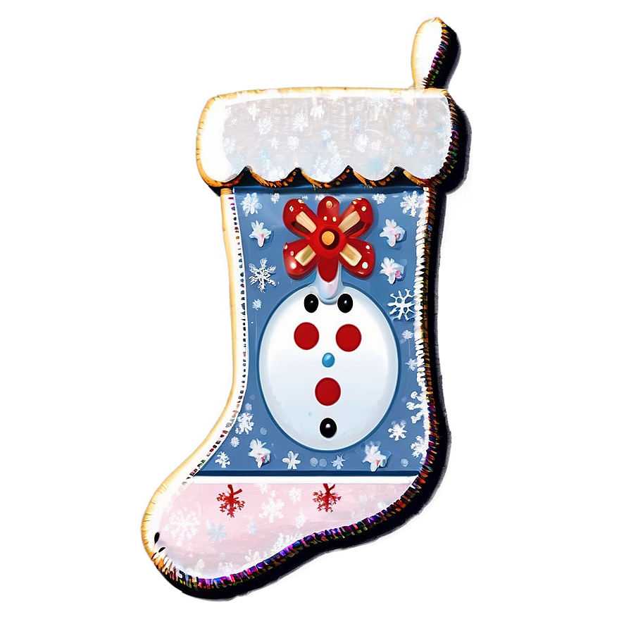 Frosty Christmas Stocking Png Qnf