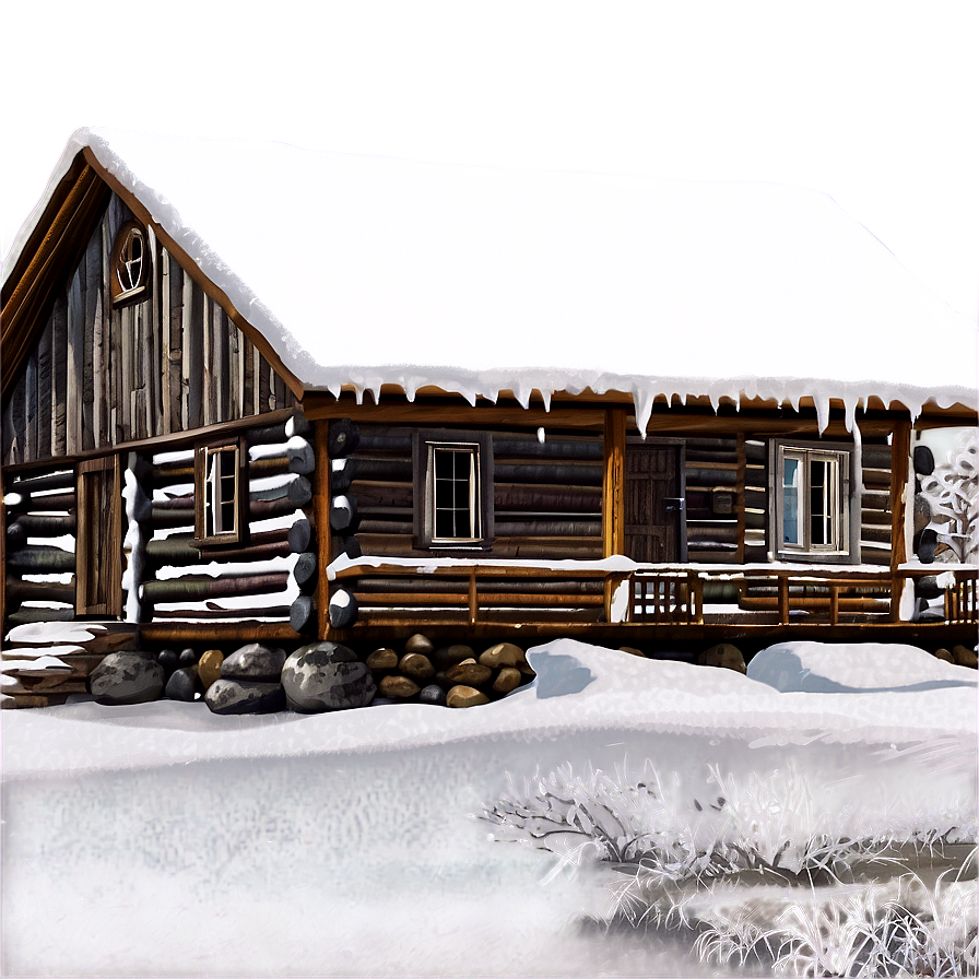 Frosty Cozy Cabin Png 06292024